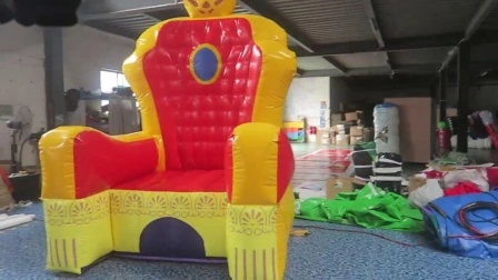 Silla inflable del trono del rey reina, color púrpura alto, nuevo diseño, 2m