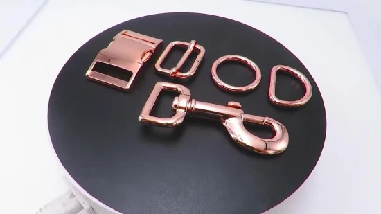 Clip de perro del anillo del salto de la hebilla del lanzamiento lateral de los accesorios del animal doméstico del metal plateado mate de encargo de 25m m para los collares